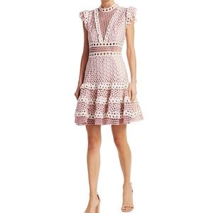 Sea Josie Dress pink and white crochet